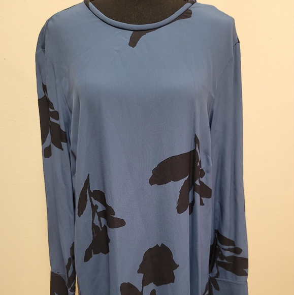 Marimekko Talvehtia Utuinen Midi Dress Blue/Black Size 36/US 6 NWT - Picture 3 of 10